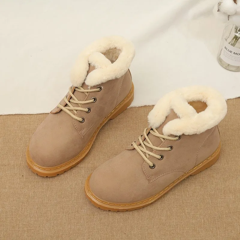 Зимняя обувь женская Bota женские ботинки модные зимние теплые на меху A556|Сапоги до