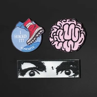 mind embroidery sharp eyes patches for t shirt iron on stripes appliques clothes gym shoes stickers clothing badges