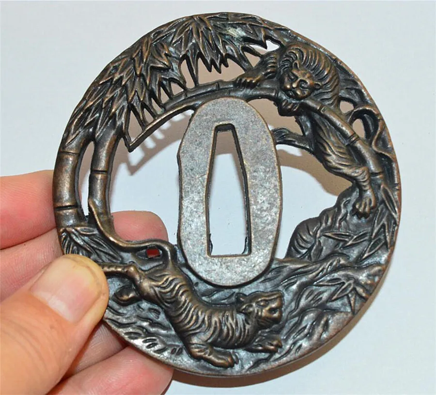 Высококачественная защита Tsuba из сплава для японской фототехники с тигровым