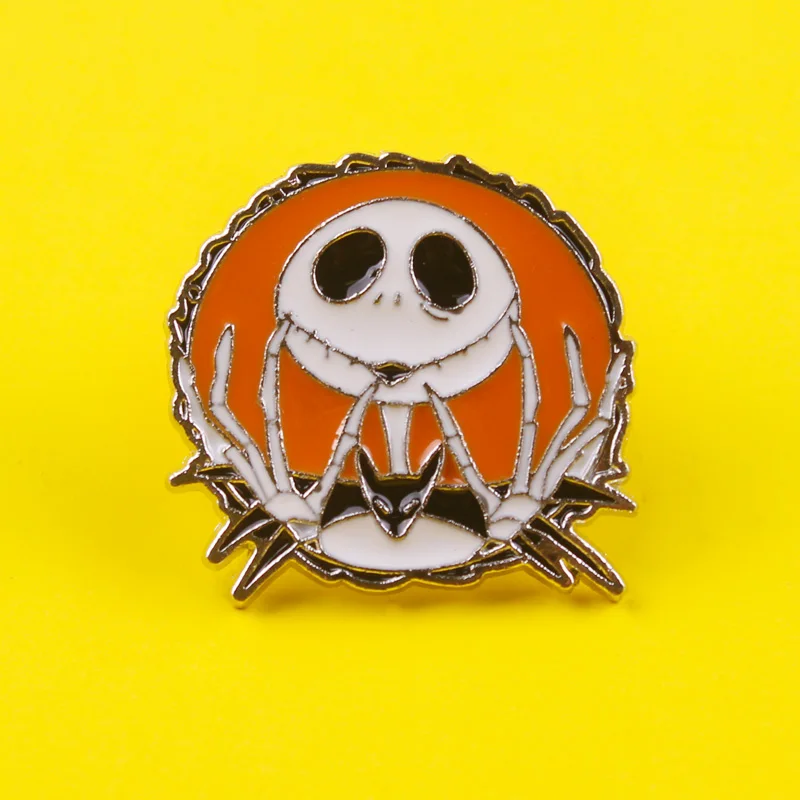 

Halloween Party Accessories Punk horror element hand cat skull bear metal Zinc Alloy Lapel pin Metal Badge Jewelry Gift