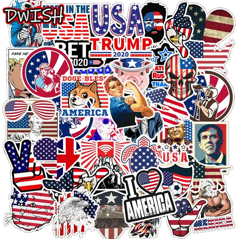 10/30/50pcs/Pack America President Funny Stickers Luggage Guitar Skateboard Laptop Waterproof Graffiti Sticker Kids Classic Toys |