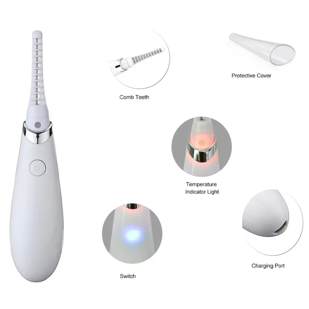 Портативный Электрический нагревающиеся щипцы для закручивания ресниц долговечный электрический утюг