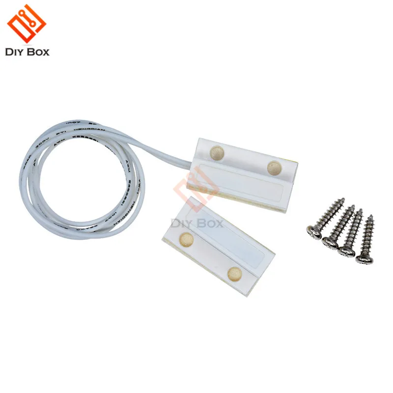 10Pair White MC-38 MC38 Wired Door Window Sensor Magnetic Switch Home Alarm System ABS With Screws | Безопасность и защита