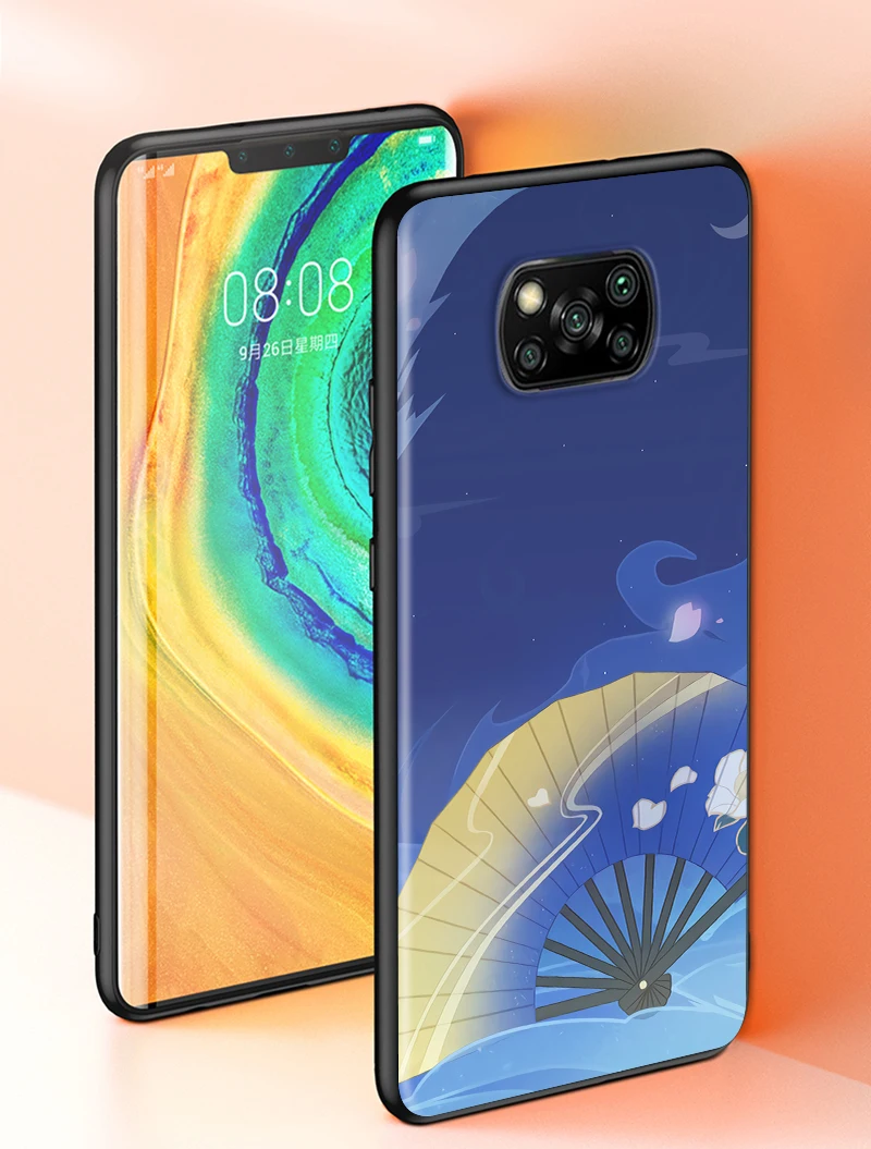 Силиконовый мягкий черный чехол для телефона Genshin Impact Game Xiaomi Poco X3 GT NFC M3 F3 C3 M2 F2 X2 Pro