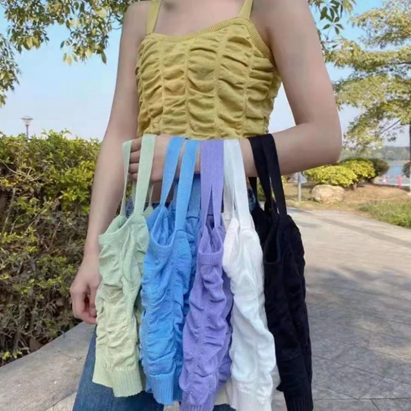 Женская Повседневная майка женские сексуальные топы вязаные обтягивающие майки