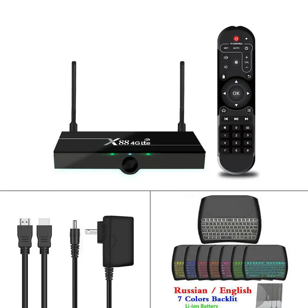 Box D8 Поддержка 4G Nano sim-карты X88 4G Lte Android tv Box 2GB 16GB Rockchip RK3328 Dual Wifi 4K медиаплеер USB3.0 Google Play Store - Цвет: Box D8