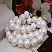 11 12mm natural white south sea pearl necklace 16 inch oversized aaa party mesmerizing chic real clasp cultured gift handmade