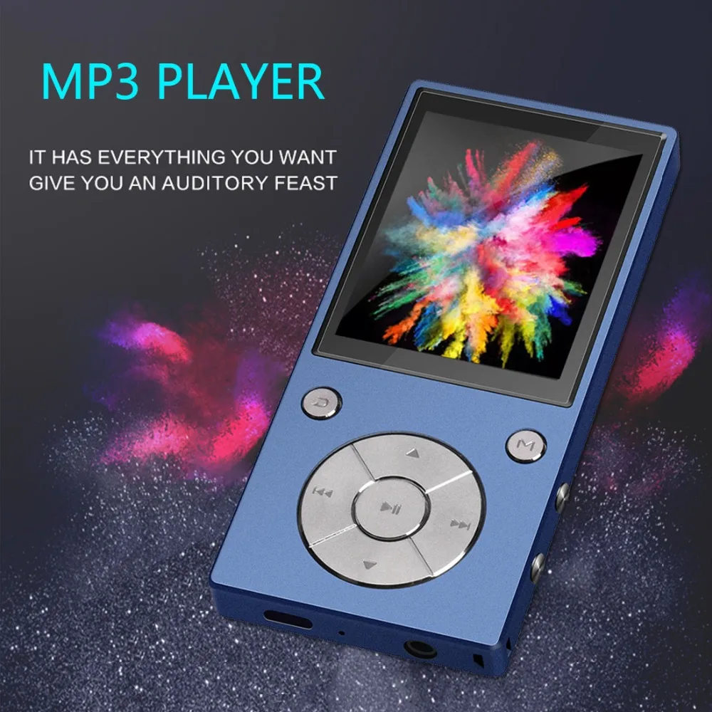 Hi-Fi Bluetooth MP3 плеер 16 Гб Встроенный динамик Сенсорная кнопка, оснащенный 2,4-дюймовый большой Экран MP3 музыкальный плеер с FM радио
