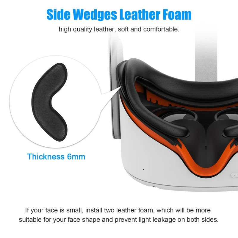 

7 in1 Resilient Facial Bracket & Anti-Leakage PU Leather Foam Face Cover Pad with Comfort Accessories for Oculus Quest 2