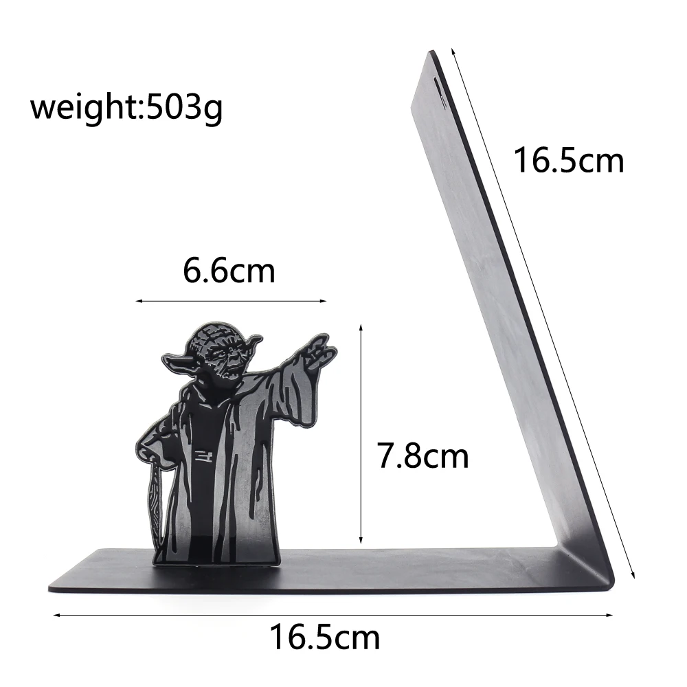 Подставки для книг из нержавеющей стали, высокое качество, изысканное украшение для кабинета, книжная полка, подарок для студентов - Цвет: Yoda