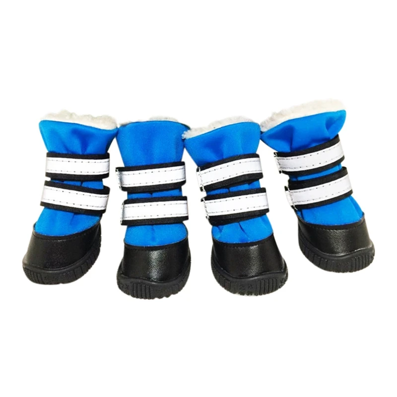 4 шт./компл. Зимняя обувь для собак Водонепроницаемая Обувь дождливой погоды