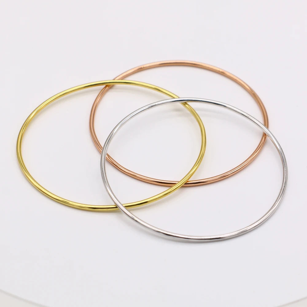 Женский браслет и из серебра 925 пробы модные ювелирные изделия 2 мм простой с