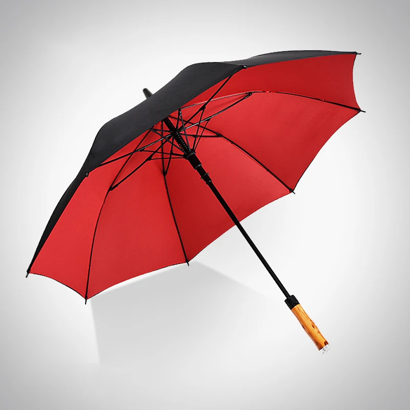 Зонт шторм для мальчиков с длинной ручкой автоматический деловой двухслойный