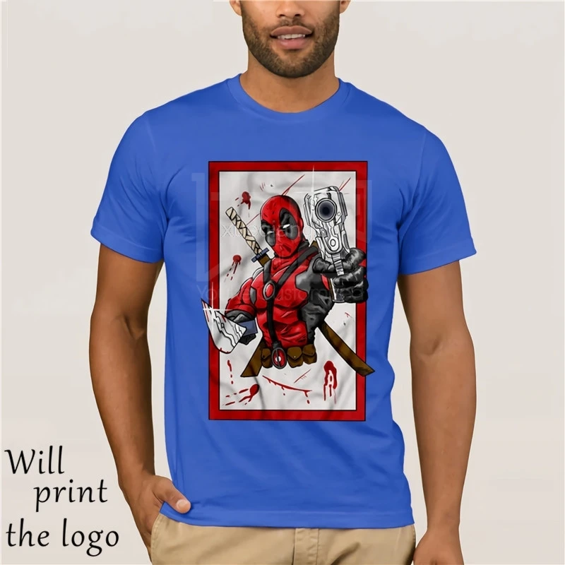 Лето 2019 хит продаж мягкая футболка из 100% хлопка Marvel Deadpool брендовая одежда |
