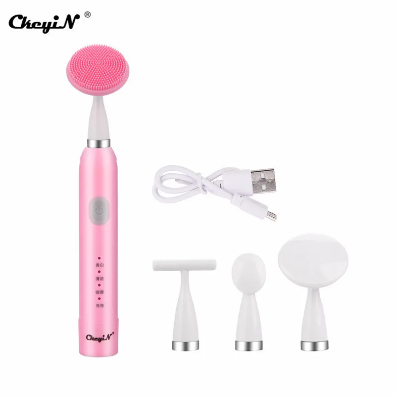 

Multifunctional Sonic Face Cleaning Brush Silicone Deep Pore Cleaning Cleaner Wrinkle Remover Anti-aging Skin Firming Device 45