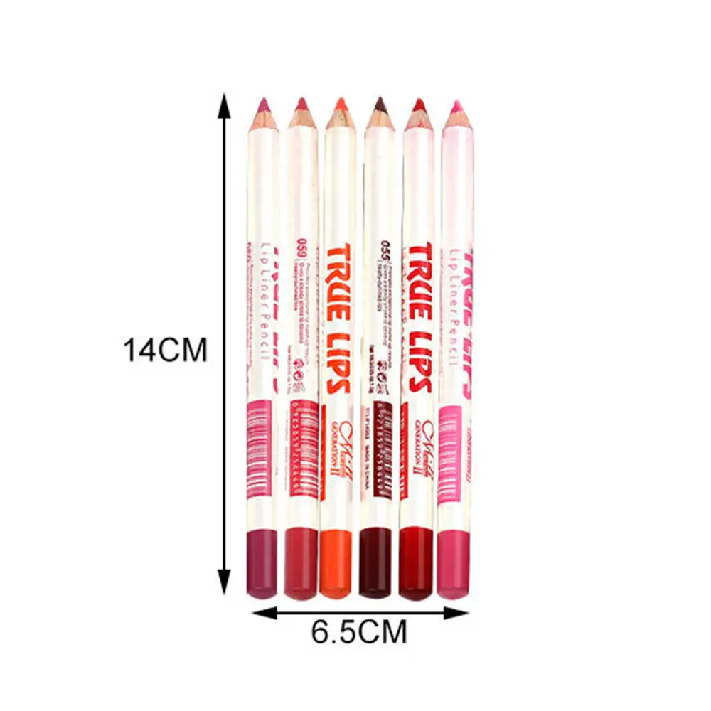 Набор из 6 лайнеров для губ матовая водостойкая губная помада гладкое скольжение