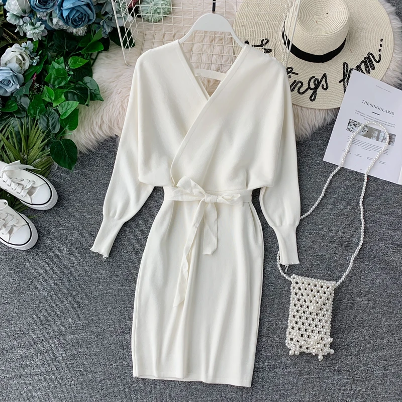 Женщины весна осень платье Vestidos 2019 новинка сексуальная V-образным вырезом