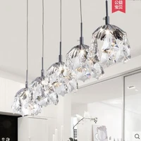 nordic modern minimalist personality maple leaf crystal chandelier single head restaurant bar bedroom lamps