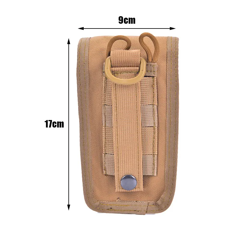 

Tactical Double Layer Phone Pouch Military Molle System Uility EDC Gadget Bag Smartphone Holder Bag with Belt Loop Hook