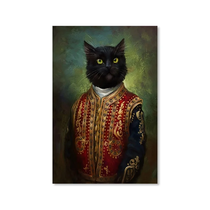 

Abstract Pictures A Human Body Noble Black Cat Wall Art Canvas Painting For Home Entrance Decoration For Unique Gift Posters