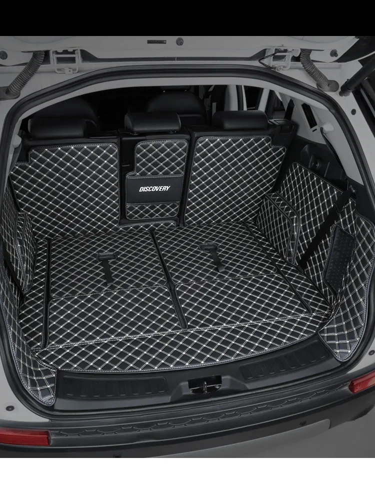 Кожаный коврик для багажника автомобиля Ленд Ровер Дискавери 5 LR5 2017 2018 2019 2020 2021 2022