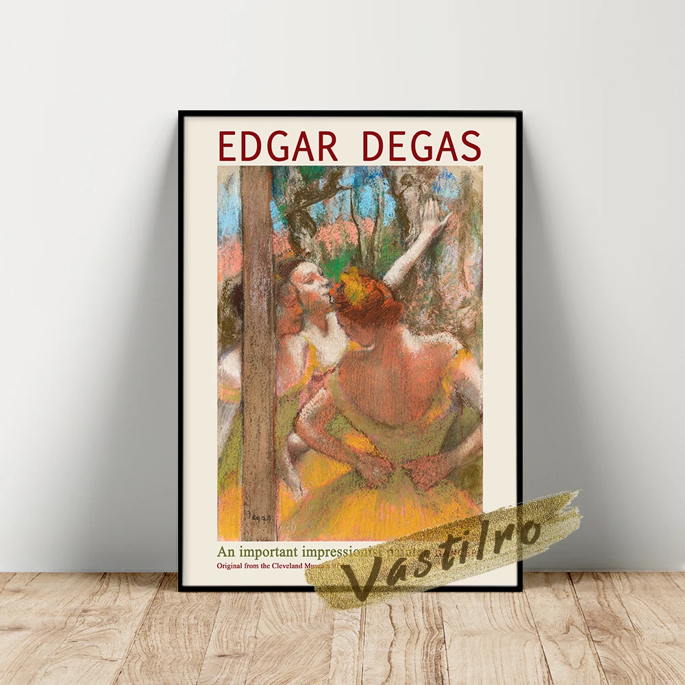 

Edgar Degas Museum Exhibition Poster, Degas Ballet Dancers Oil Painting, Vintage Elegance Dancer Wall Picture, Dance Lover Gift