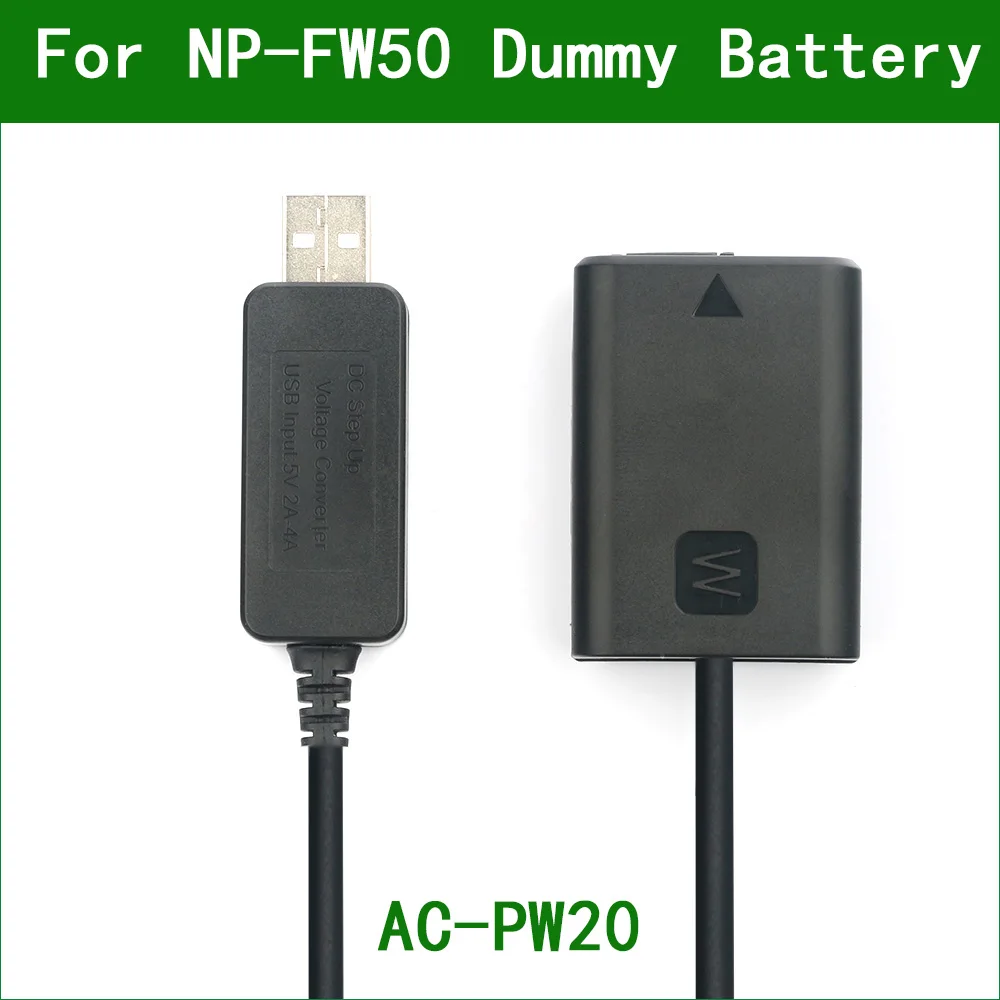 Ac-pw20 ac power adapter + accoppiatore cc kit per sony a7sm2 a3000 a5000 a5100 a6000 ilce-qx1 ilce-qx1l