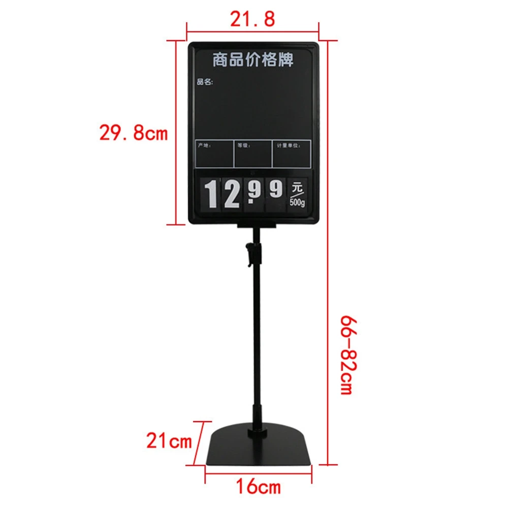 Stainless Steel Pop Advertising Poster Display Stand Rack Frame Price Tag Sign Label Promotions Card Showing Holder | Канцтовары для