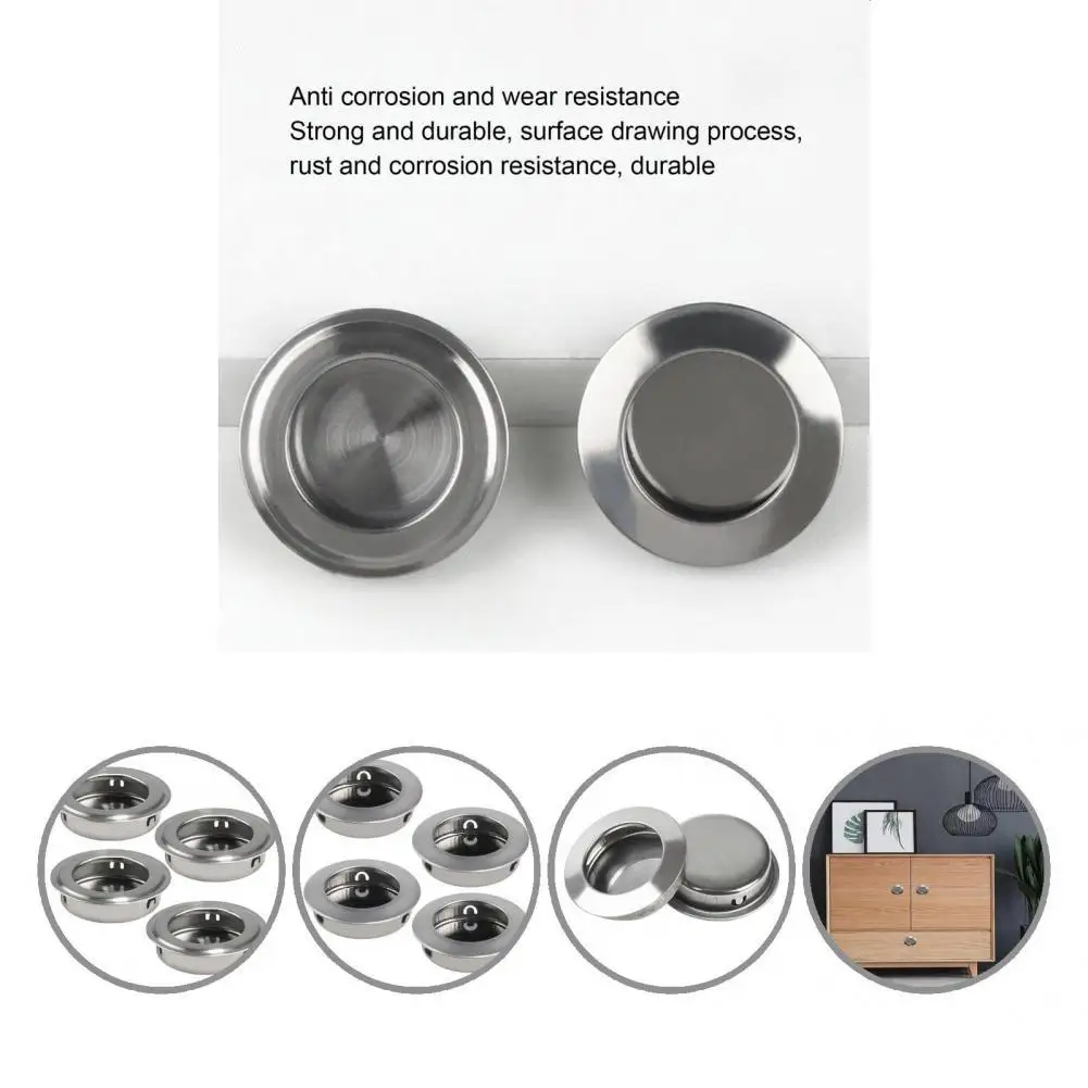 

Round Hidden Handle Long Service Life Compact Modern Hidden Recessed Handle Recessed Handle Recessed Handle 4Pcs