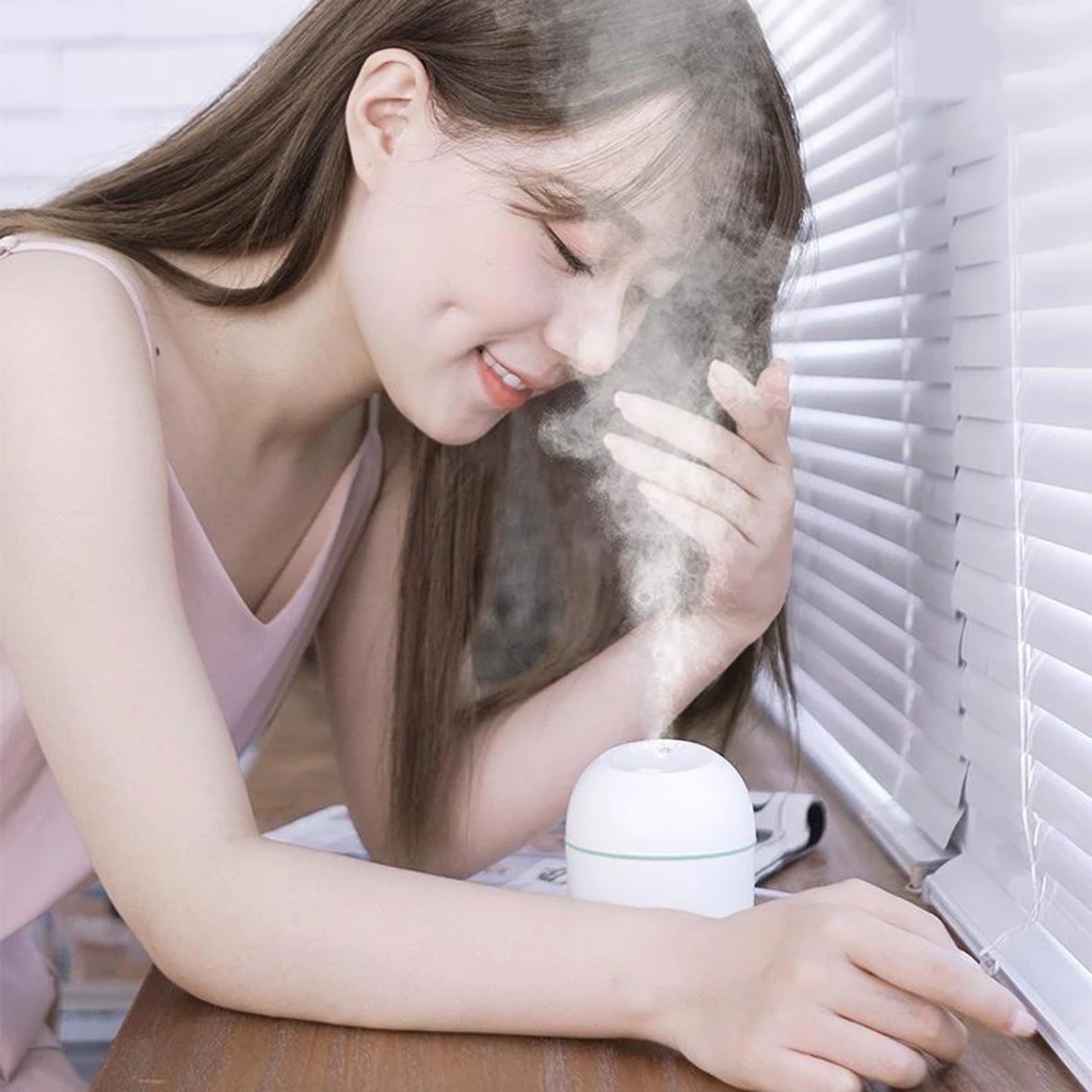 

Портативный мини настольный ультразвуковой увлажнитель 220 мл прохладный туман диффузор светодиодный ночной Светильник для Спальня