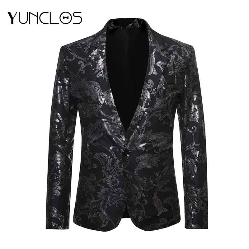 Мужской пиджак на одной пуговице черный и темно-синий для свадебных торжеств