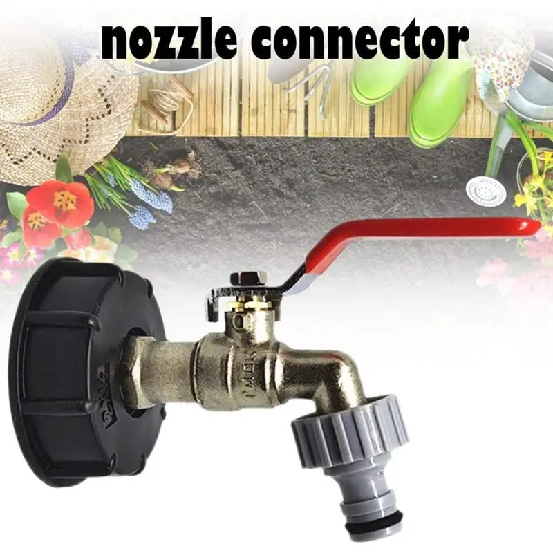 

Garden Tap 1/2 "IBC Water Tank Adapter PP Coarse Thread 60mm With Sealing Ring Rainwater Tank Connection Brass Tap