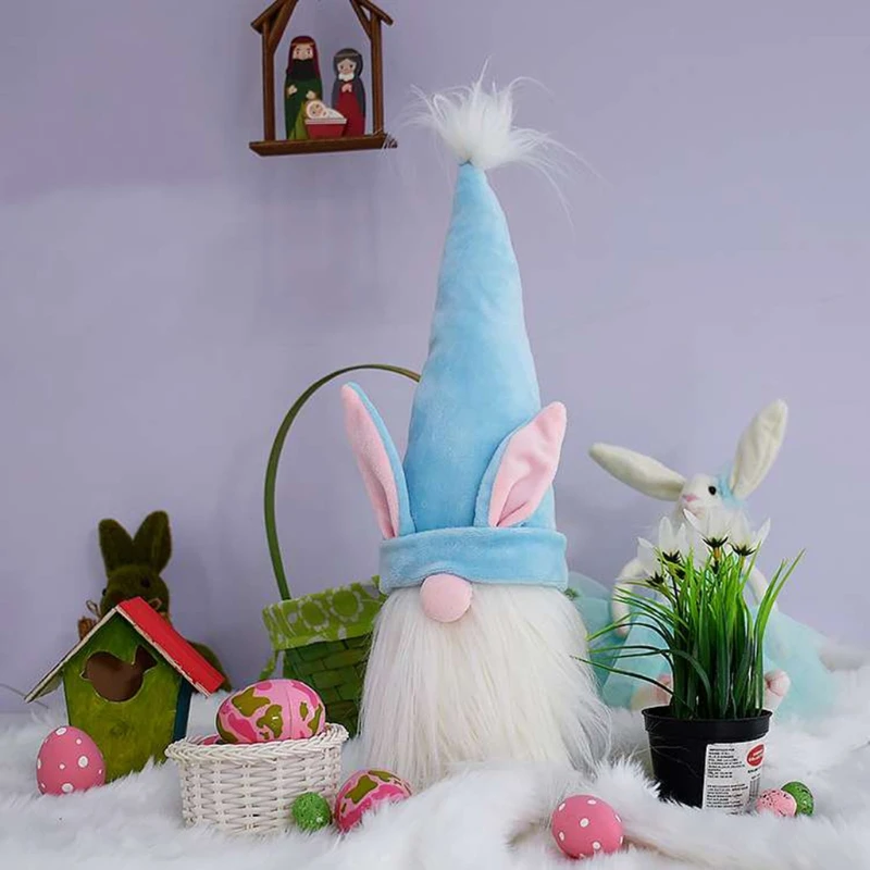 

Easter Bunny Gnome Plush Faceless Doll Nordic Scandinavian Tomte Elf Ornaments