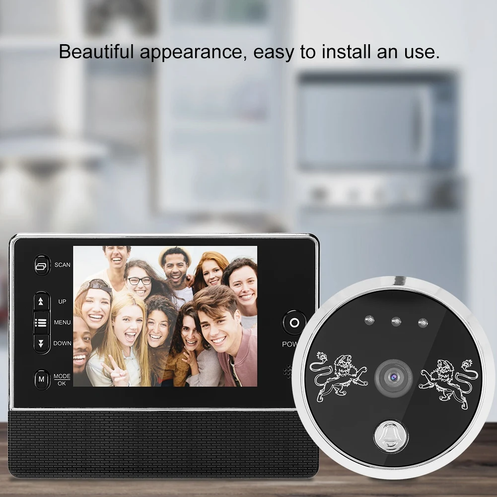 3.5inch TFT Wireless Electronic LCD Screen Doorbell IR Night Vision Visual Door Peephole Camera Video Bell | Безопасность и защита