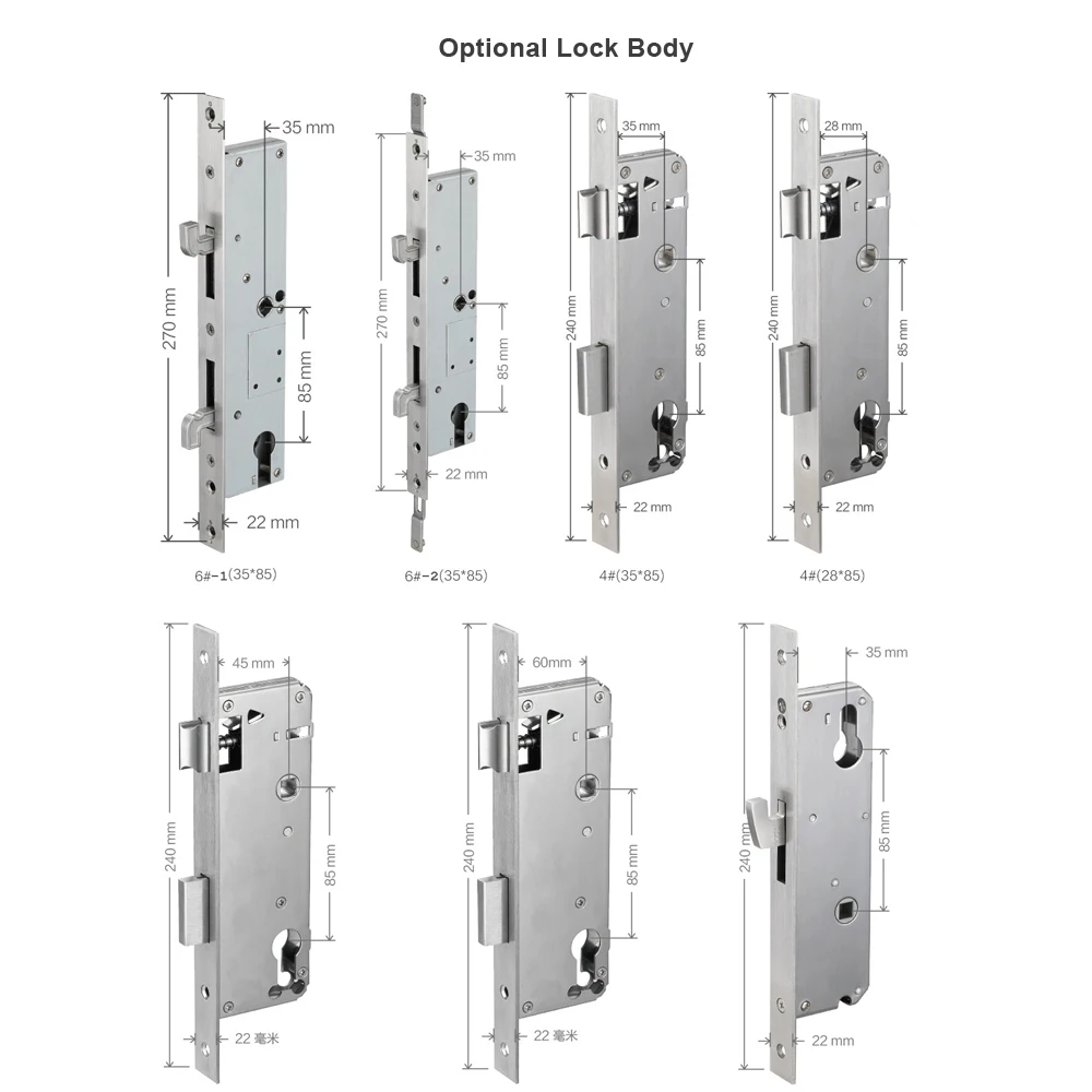 304 Stainless Steel Smart Biometric Fingerprint Lock for Aluminum Sliding Glass Door | Безопасность и защита