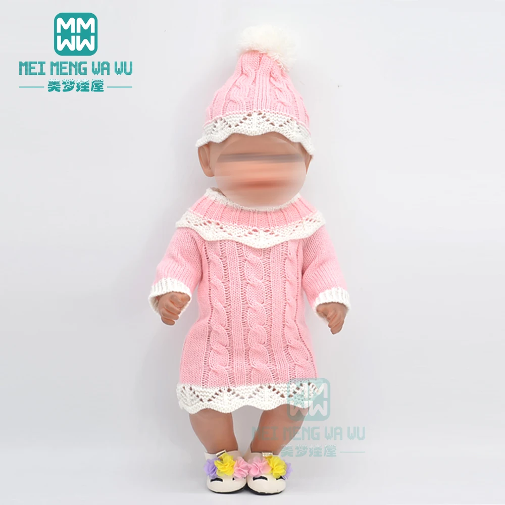 Clothes for doll fit 45cm American accessories fashion fur collar cotton suit dress | Игрушки и хобби