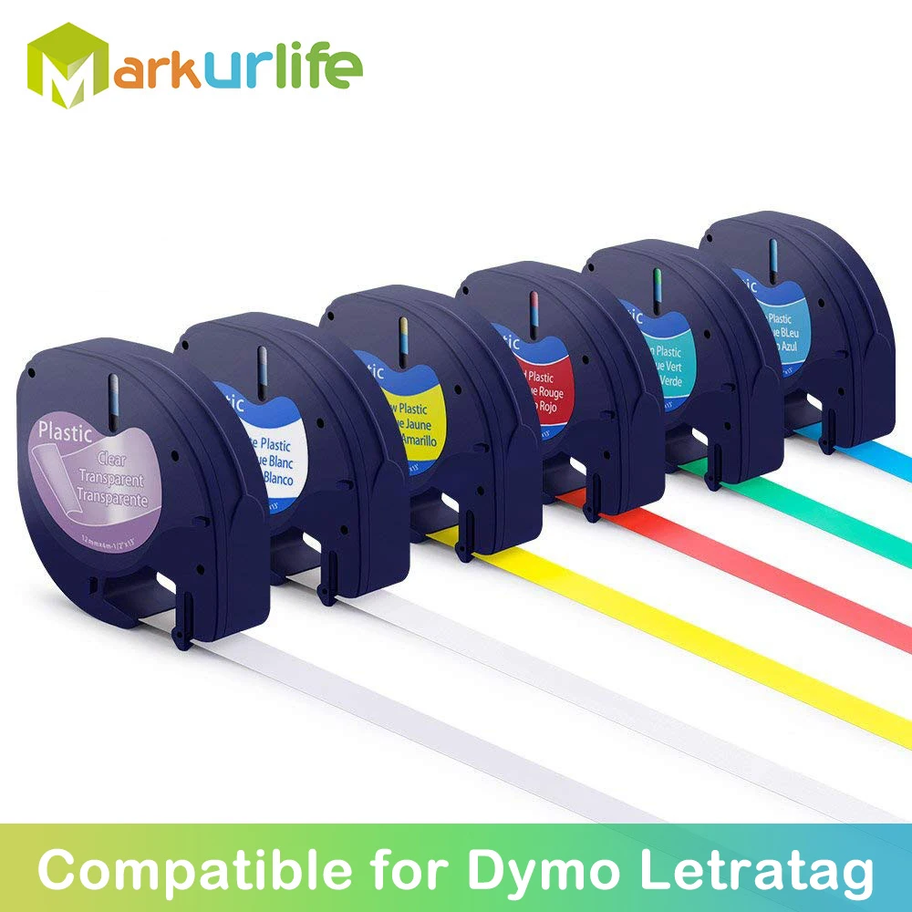 91201 запечатанных лент совместимый для DYMO LetraTag 91200 91202 91203 91204 91205 12267 LT микс Цвет 12 мм
