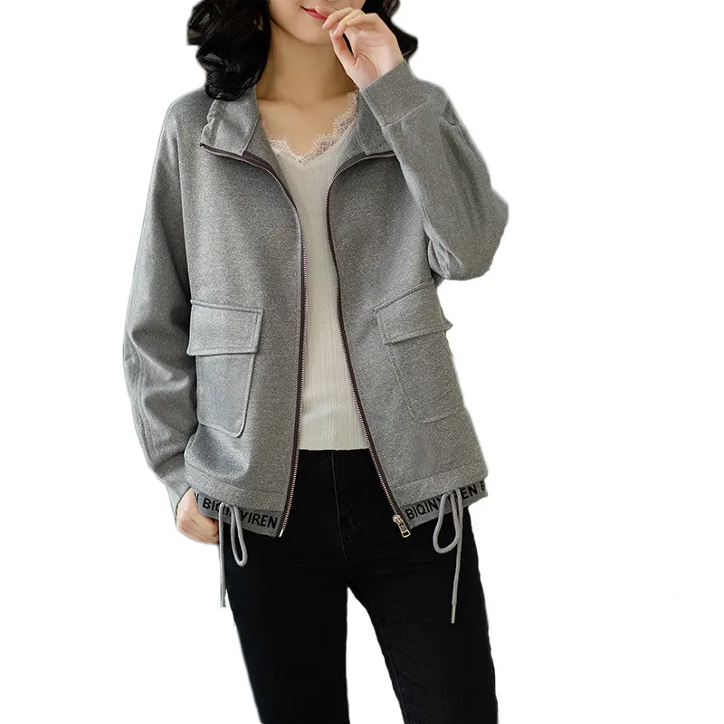 

Casual Jacket For Women 2021 Spring New Plus Size Slim Mid-length loose Fashion Coat Feminina LR1065