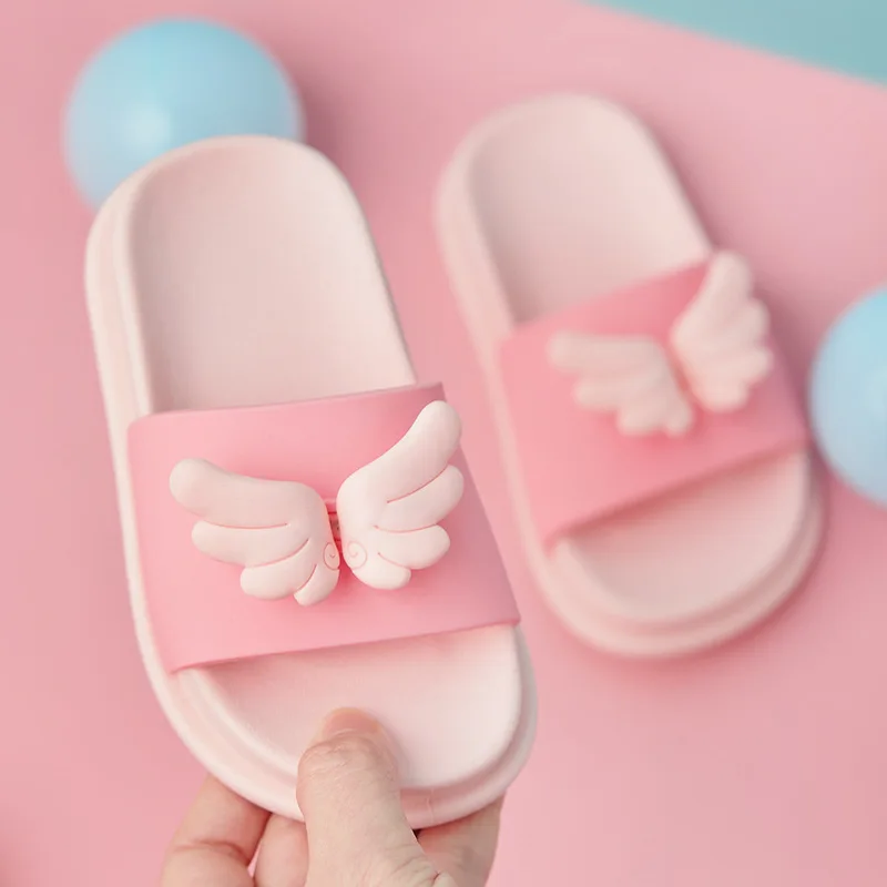 2020 New Children's Slipper Boy Girl Beach Flip Flops Funny Shoes Indoor Slippers Kids Cute Summer 3D Wing Sandals |