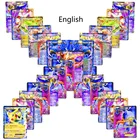20-100 шт., карты Pokemon в испанском, английском, французском стиле