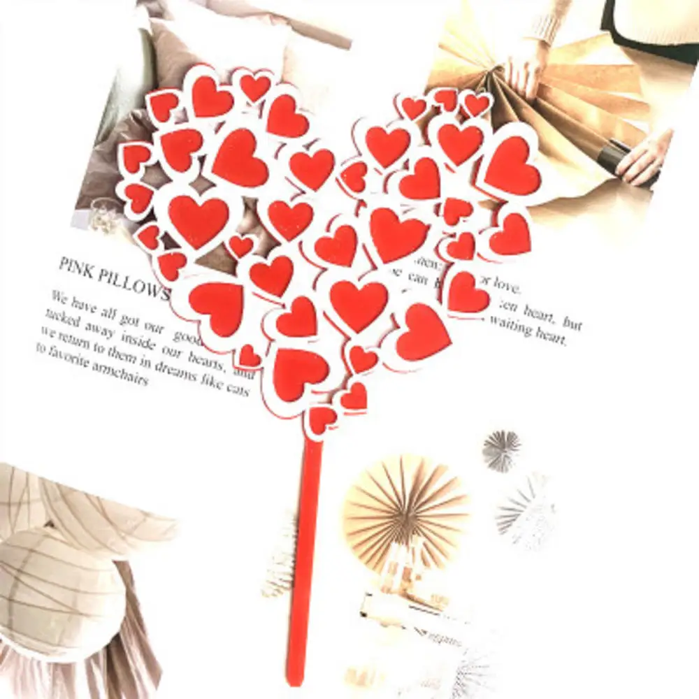 Новый Топпер для торта на День Св. Валентина золотой акриловый кексов в виде