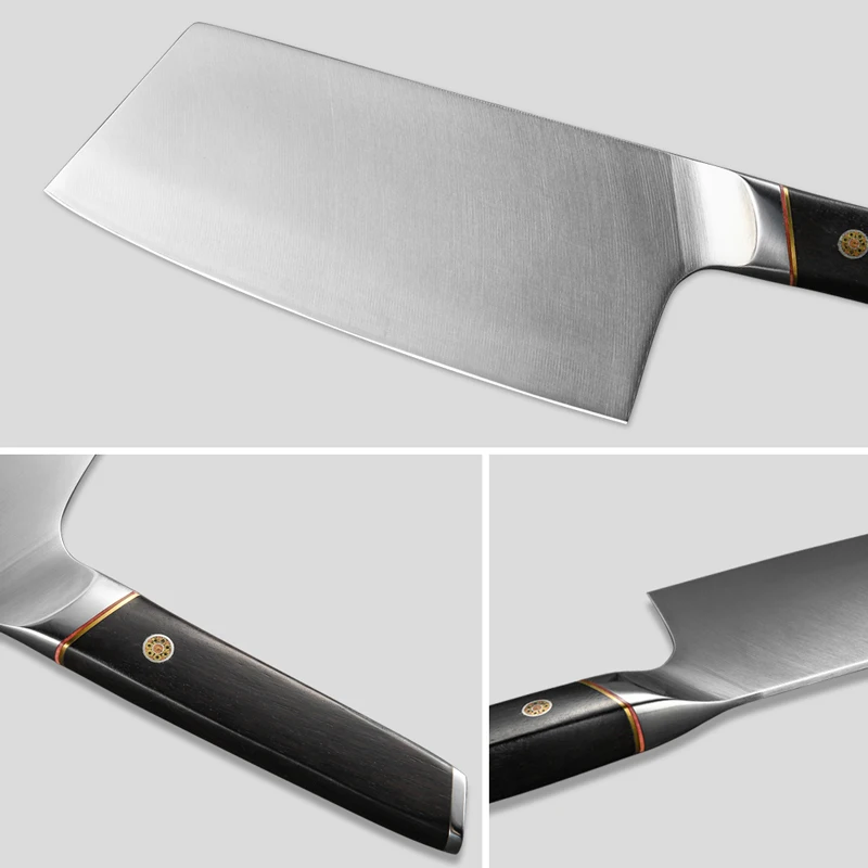 

4pcs Chef Knife Set 5cr15 Stainless Steel Kitchen Chinese Cleaver Knives Set Gif Box Slicing Knife With Sharpener