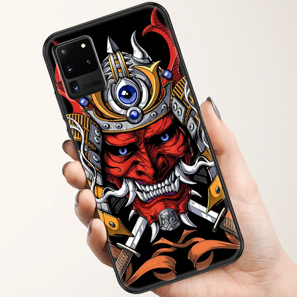 Японская Маска самурая Hannya чехол для телефона Samsung Galaxy Note 4 8 9 10 20 S8 S9 S10 S10E S20 Plus UITRA