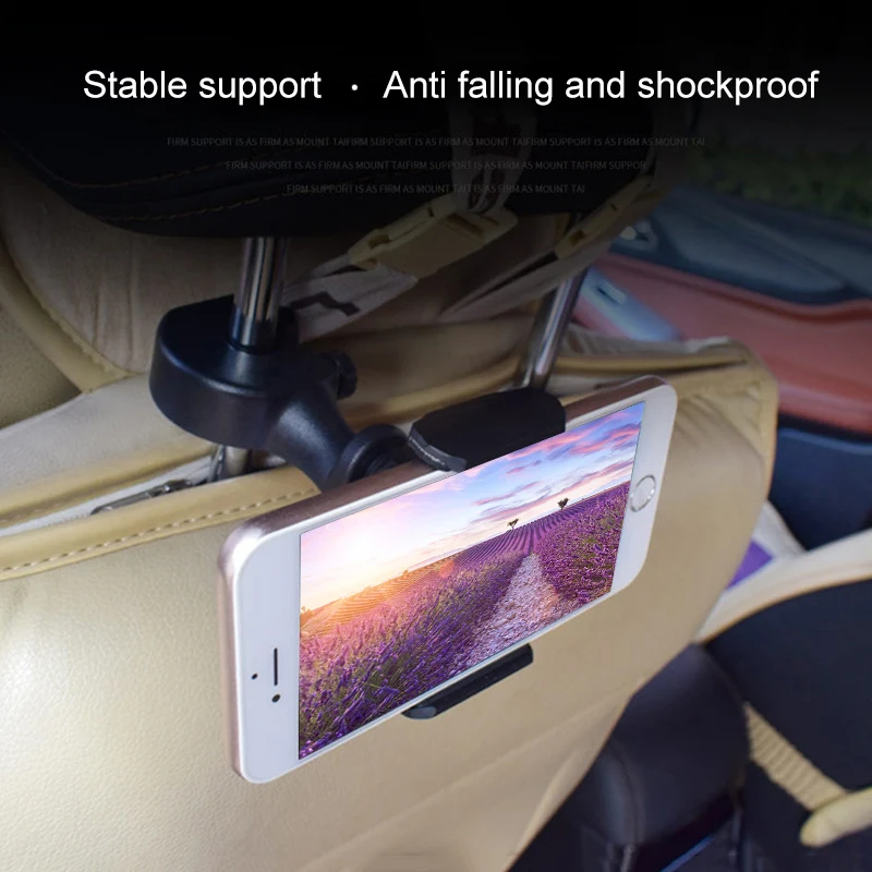 Автомобильный держатель для телефона на подголовник с поворотным углом 360