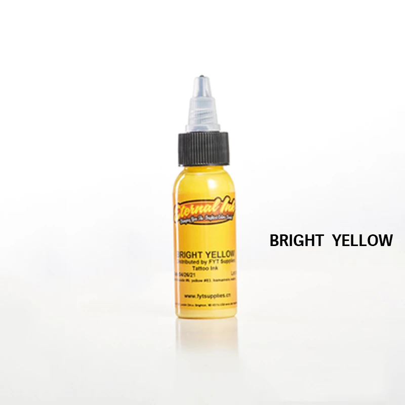 bright yellow Goochie tusz динамические чернила перманентные чернила пигмент pigmento tinta татуировки Чернила Краска татуировки цвет tinta tatuaje - Цвет: bright yellow