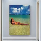 Настенный плакат из шелковой ткани Гия каранги, художественное украшение для дома, подарок