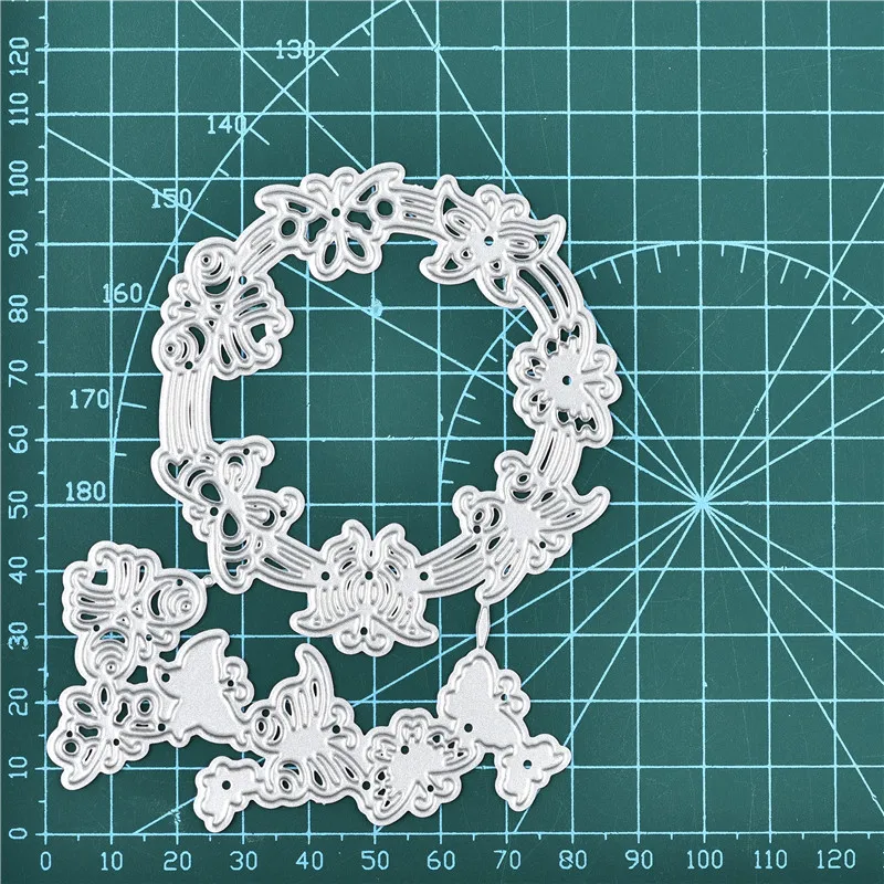 DiyArts бабочка круг металла резки плашки круглая Бумага Ремесло трафарет шаблоны