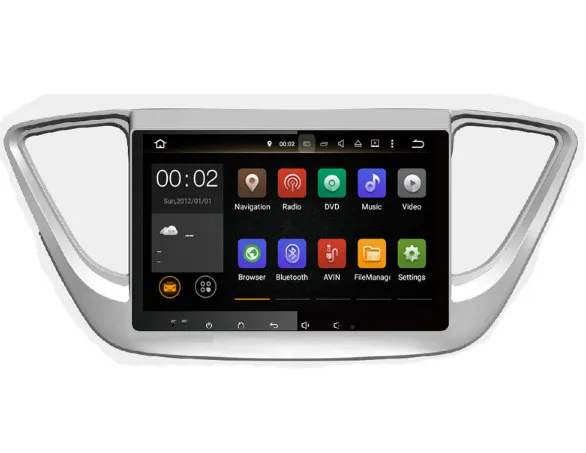 Восьмиядерный 9 дюймов Android 8 0 7 1 автомобильный Радио dvd плеер GPS для Hyundai Verna 2016 4 Гб