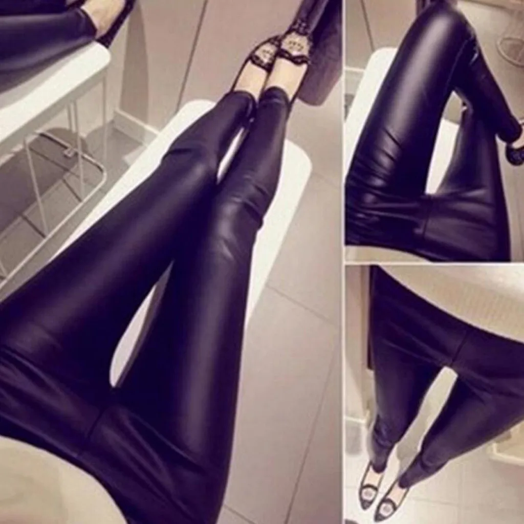 

Fashion Bodysuit Women Plus Size Solid Trousers Sexy Lingerie Leather Tight Leggings Pants Bodys Teddies Lenceria Mujer #T1P