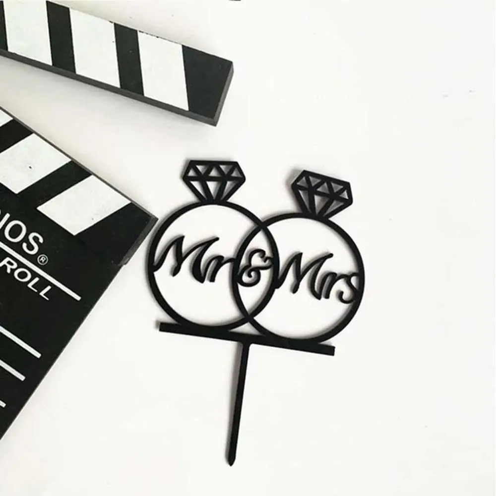 Свадебный торт Топпер Жених для невесты Mr Mrs Свадебные украшения акриловые черные золотые топперы для торта свадебные вечерние товары для взрослых сувениры